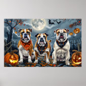 Bulldog Halloween Spooky Poster (Voorkant)