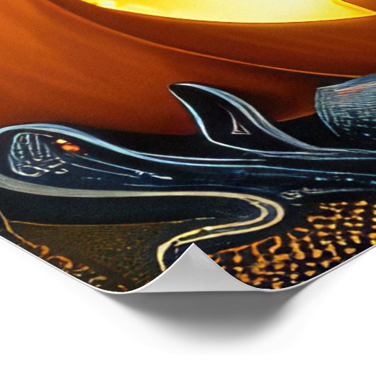 Bulldog Halloween Spooky Poster (Hoek)