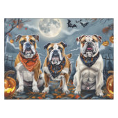 Bulldog Halloween Spooky Tafelkleed (Voorkant (Horizontaal))