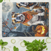 Bulldog Halloween Spooky Theedoek (Gevouwen)