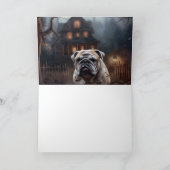 Bulldog Halloween Verschrikkelijk Kaart (Binnen)