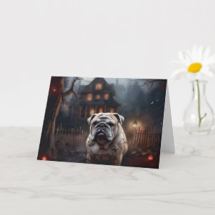 Bulldog Halloween Verschrikkelijk Kaart