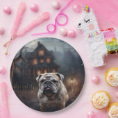 Bulldog Halloween Verschrikkelijk Papieren Bordje (Feest)