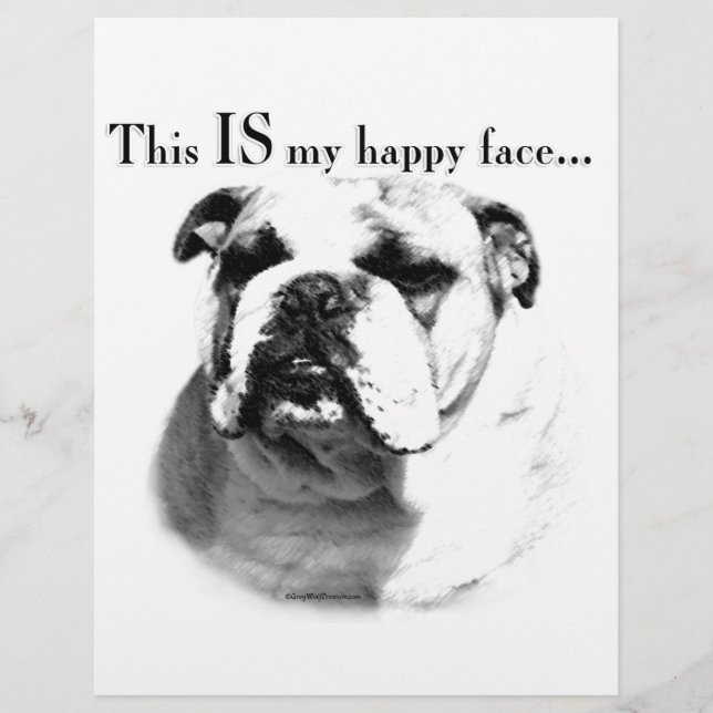 Bulldog Happy Face (Voorkant)
