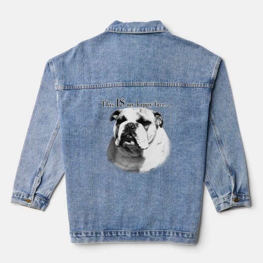 Bulldog Happy Face Denim Jas Denim Jacket (Achterkant)