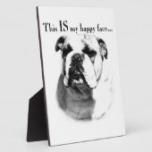 Bulldog Happy Face Fotoplaat (Zijkant)