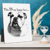 Bulldog Happy Face Fotoplaat (Zijkant)