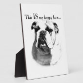 Bulldog Happy Face Fotoplaat (Zijkant)
