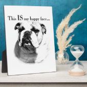 Bulldog Happy Face Fotoplaat (Zijkant)