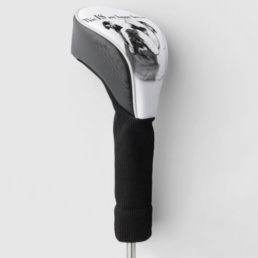 Bulldog Happy Face Golfheadcover (Schuin)