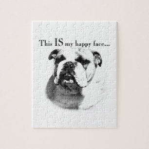 Bulldog Happy Face Legpuzzel