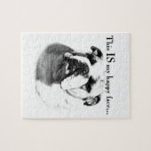 Bulldog Happy Face Legpuzzel (Horizontaal)