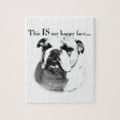 Bulldog Happy Face Legpuzzel (Verticaal)