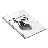 Bulldog Happy Face Notitieboek (Rechterzijde)