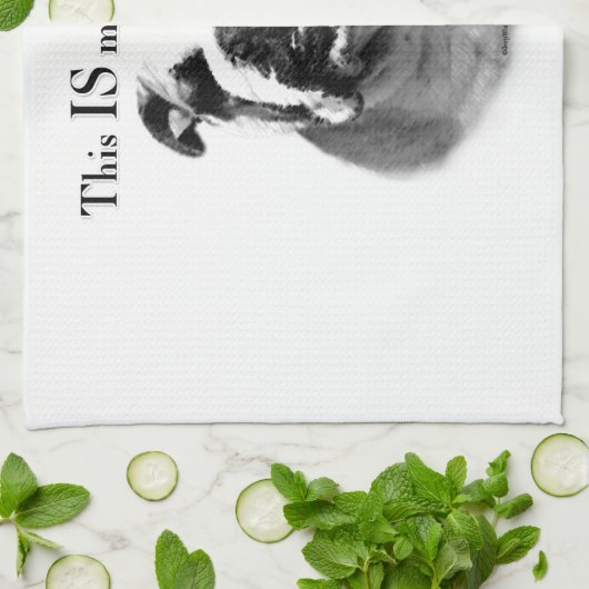 Bulldog Happy Face Theedoek (Gevouwen)