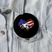 Bulldog hart ronde button 4,0 cm (In situ)