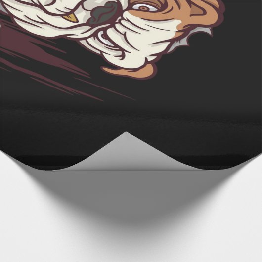 Bulldog Head English Bulldog Lover Cadeaupapier (Hoek)