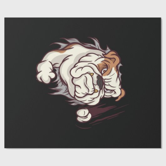 Bulldog Head English Bulldog Lover Cadeaupapier (Vlak)