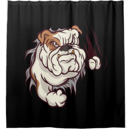 Bulldog Head English Bulldog Lover Douchegordijn (Voorkant)