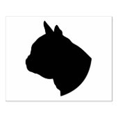Bulldog Head Silhouette, 4 x 5 inch Rubber Stamp Rubberstempel (Afrduk)