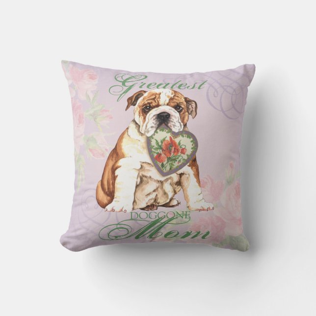 Bulldog Heart mama Kussen (Voorkant)