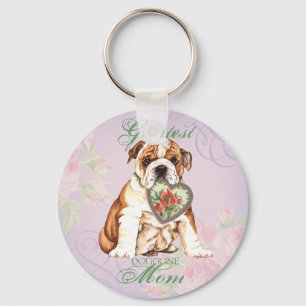 Bulldog Heart mama Sleutelhanger