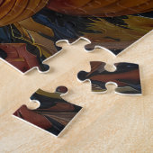 Bulldog Herfst Oogst Thanksgiving Legpuzzel (Zijkant)