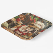 Bulldog Holiday Bakken: Feestelijke Kerstmis Papieren Bordje (Gebogen)