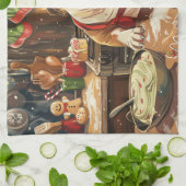 Bulldog Holiday Bakken: Feestelijke Kerstmis Theedoek (Gevouwen)