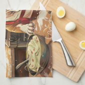 Bulldog Holiday Bakken: Feestelijke Kerstmis Theedoek (Quarter Fold)