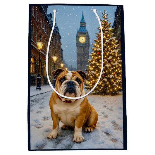 Bulldog Holiday  Medium Cadeauzakje (Voorkant)