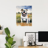 Bulldog - Hond Art Print (Thuiskantoor)