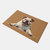 Bulldog Hond Deurmat Kunst (Schuin)