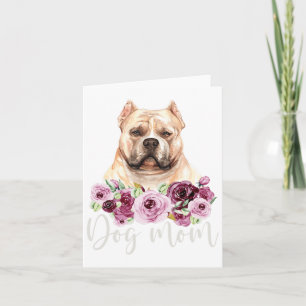 Bulldog hond mam bloemenpestkop mama kaart