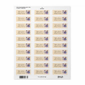 Bulldog Hond Retouradres Label (Full Sheet)
