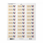 Bulldog Hond Retouradres Label (Full Sheet)