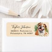 Bulldog Hond Retouradres Label (Insitu)