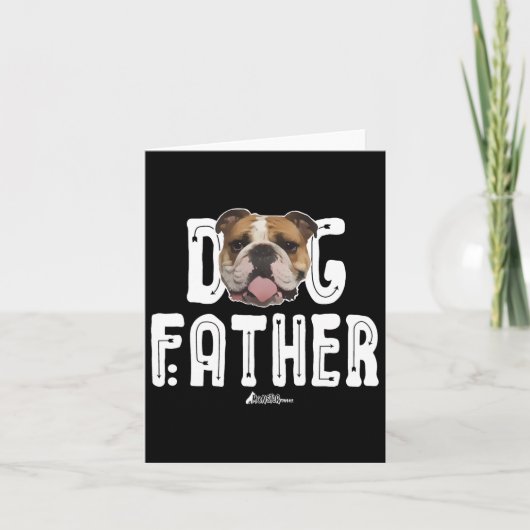 Bulldog hond vader bulldog de hondenvader ruff lev kaart (Voorkant)