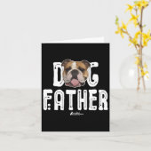Bulldog hond vader bulldog de hondenvader ruff lev kaart (Gele Bloem)
