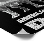 Bulldog Hondenliefhebber Amerikaanse Bully Pap Poster (Hoek)