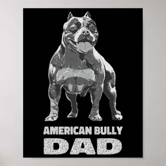 Bulldog Hondenliefhebber Amerikaanse Bully Pap Poster (Voorkant)