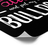 Bulldog Hondenliefhebber Tattoo Funny Dog Mom Gift Poster (Hoek)