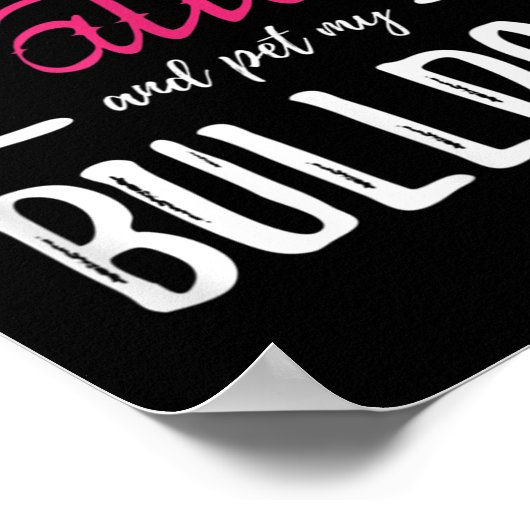 Bulldog Hondenliefhebber Tattoo Funny Dog Mom Gift Poster (Hoek)