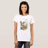 Bulldog Hondenmoeder Bloemstuk T-shirt (Voorkant volledig)