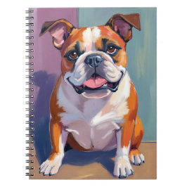 Bulldog Huisdier Schilderij Whimsical Waterverf Ho Notitieboek