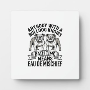 Bulldog Humor T-shirt Grappige Bad Tijd Hond Citaa Fotoplaat