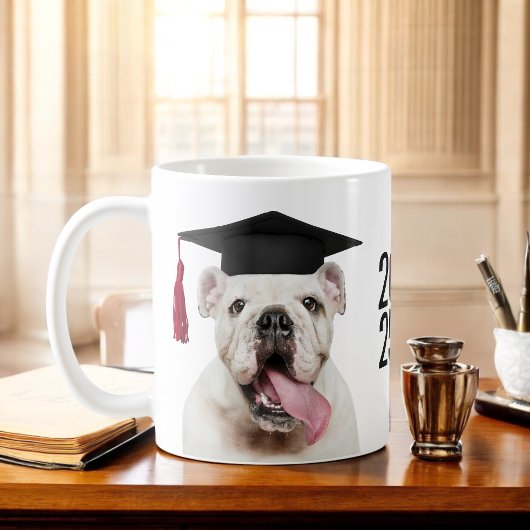 Bulldog in Afstudeerder Pet 2025 Afstudeerder Koffiemok