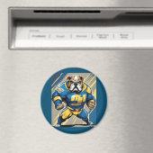 Bulldog in de kleuren van de laders magneet (Insitu (Vaatwasser))