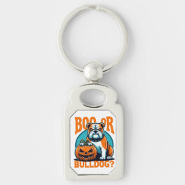 Bulldog in de Pop Art Styls Halloween Sleutelhanger