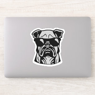 Bulldog in de schaduw sticker